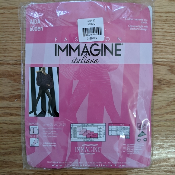🆕Vintage 90s Immagine Italiana Opaque Tights - Picture 2 of 2